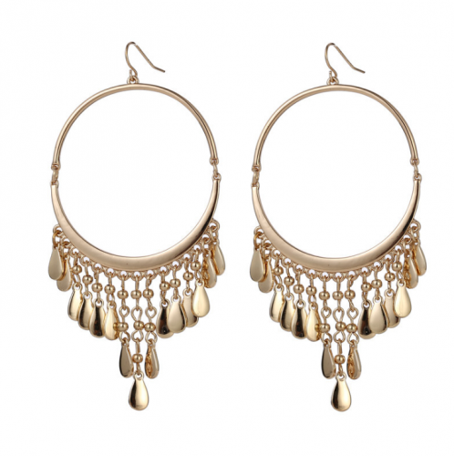 2021 new Bohemian fashion jewelry pieces piece geometric fringe tassel earrings accessories wholesale