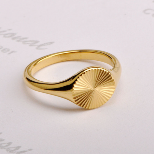 Fashion Jewelry Gift 18K Gold Stainless Steel Ring
