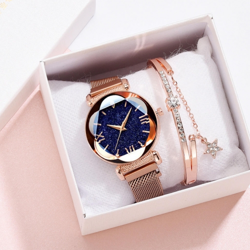 reloj mujer Women's Fashion Starry Sky Watches Magnet Buckle Mesh Belt Diamond Quartz Watch Women Dress Clock relogio feminino
