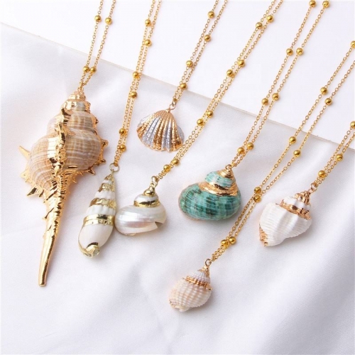 Hot Sales Phnom Penh Shell Conch Necklace Gold Plated Jewelry For Women Wholesale Jewelry Accessories